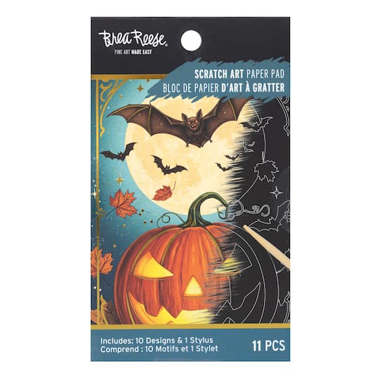 Brea Reese® Mini Vintage Halloween Scratch Art Paper Pad